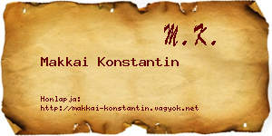 Makkai Konstantin névjegykártya